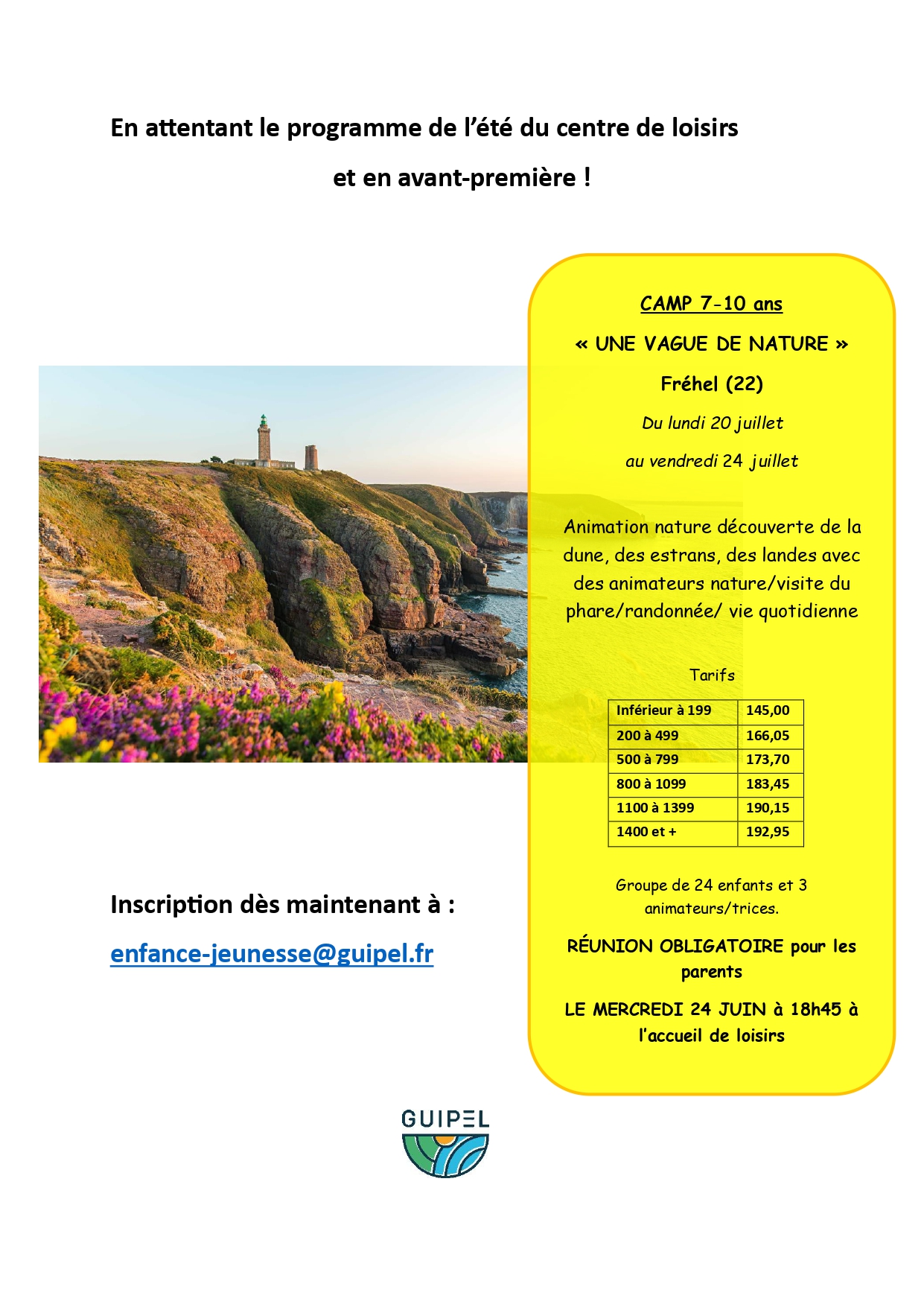 Accueil Site Officiel Mairie Guipel diffusion camp t 2026 page 0001